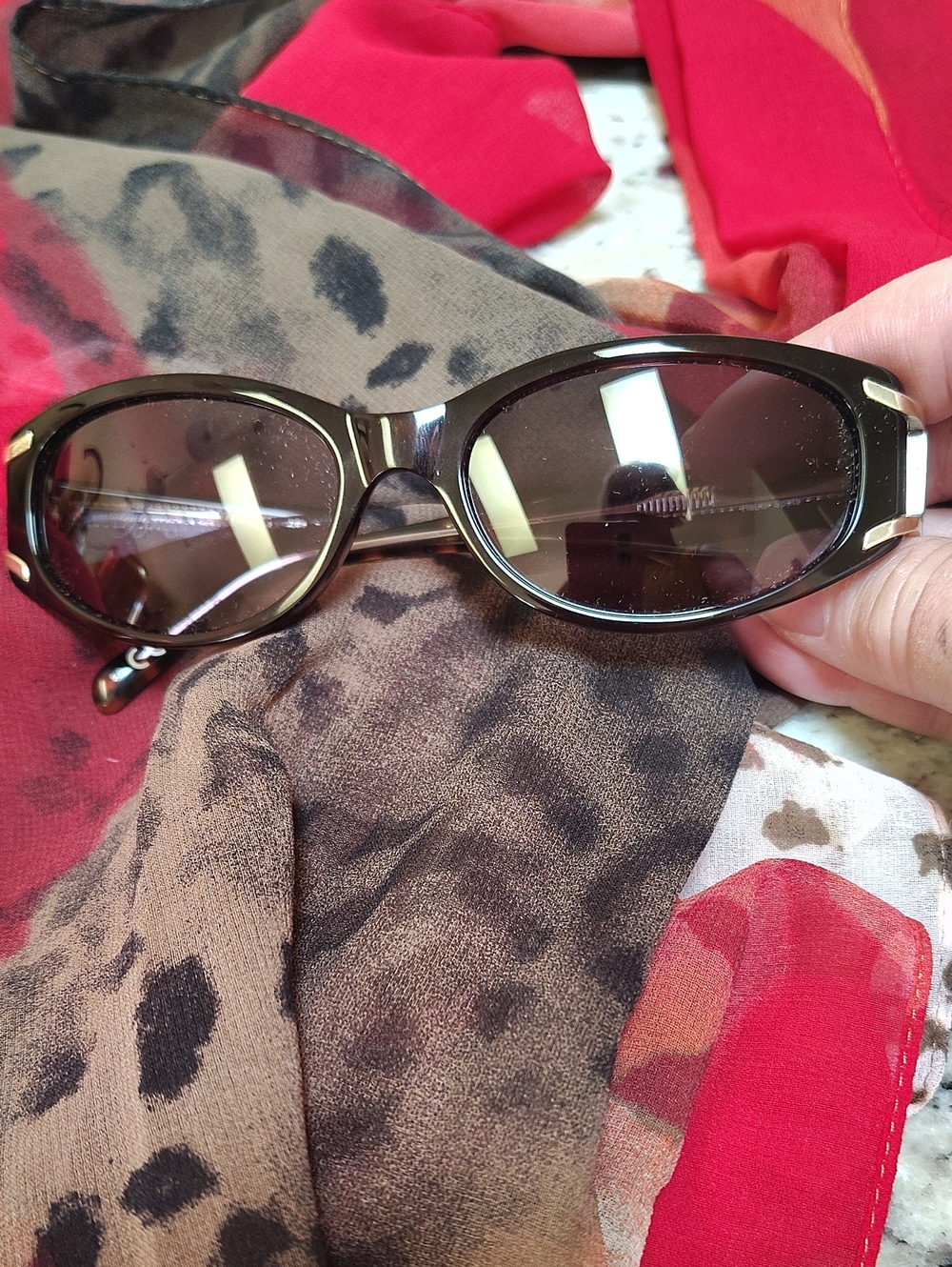 Vintage Brighton Haute Spots Leopard Sunglasses